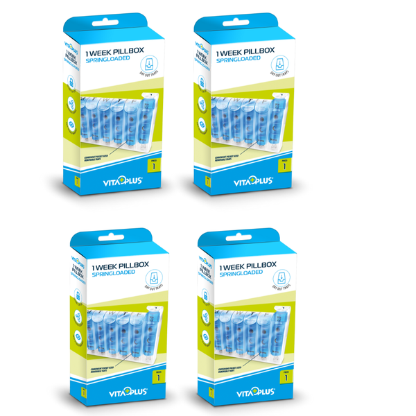 VP Pill Box One week (Spring Loaded) - 4 Packs