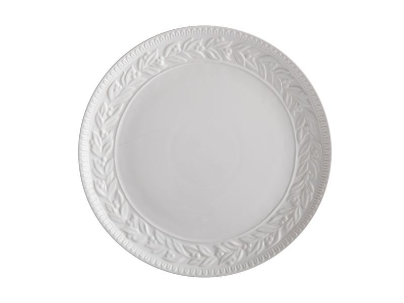 Casa Domani -Leccino Round Platter 35cm - White