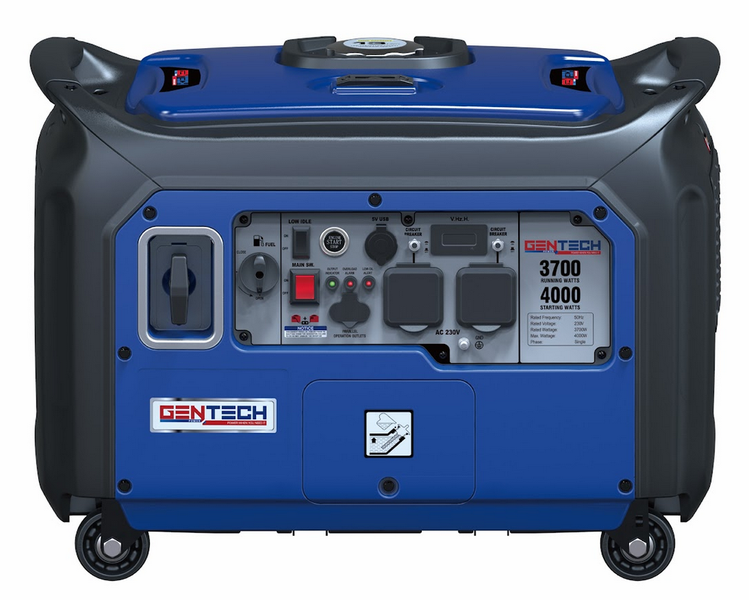 Gentech 4kVA Digital Pure Sine Wave Inverter Generator - Blue