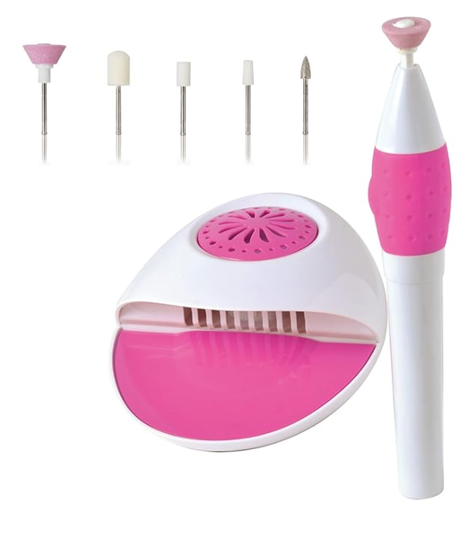 Electric Nail File With Attachments and Nail Dryer