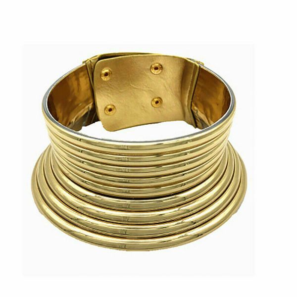 Ndebele Traditional African Neck Choker Necklace in Gold