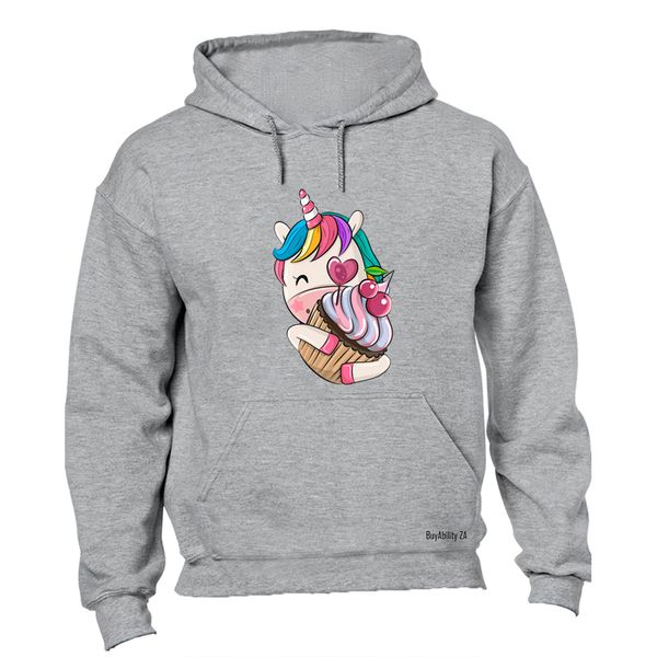 Cupcake Unicorn - Ladies - Hoodie - Black