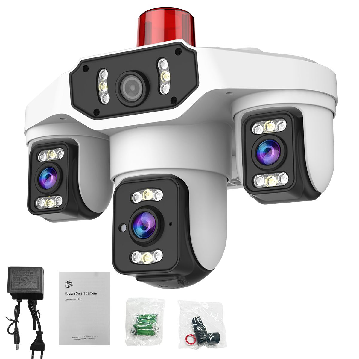 Camera system with lenses, three screens, bullet camera, 6MP | Shop ...