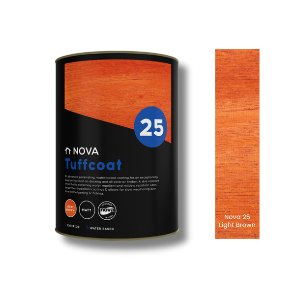 Nova 25 Tuffcoat Wood &amp; Deck Sealer - Light Brown - 5lt