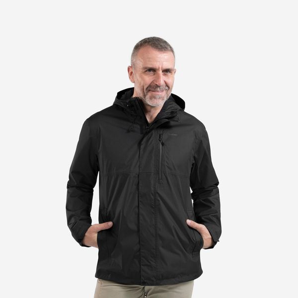 Quechua Men's Waterproof Hiking Jacket Nh500 Imper - Black