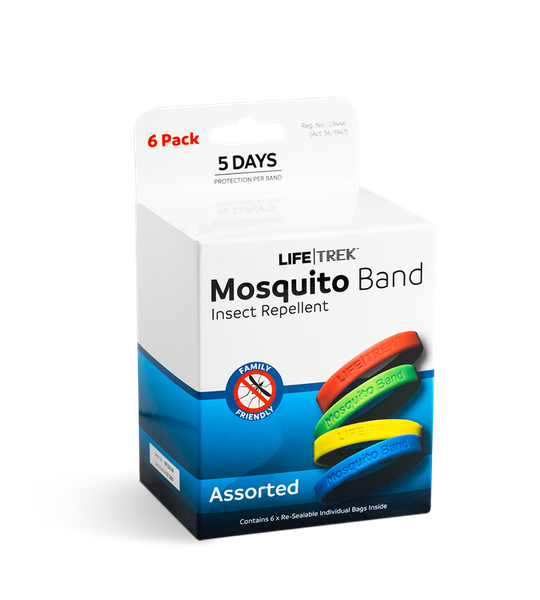 Lifetrek DEET Free Mosquito Repellent Adult Wrist Band Plain 6 Pack