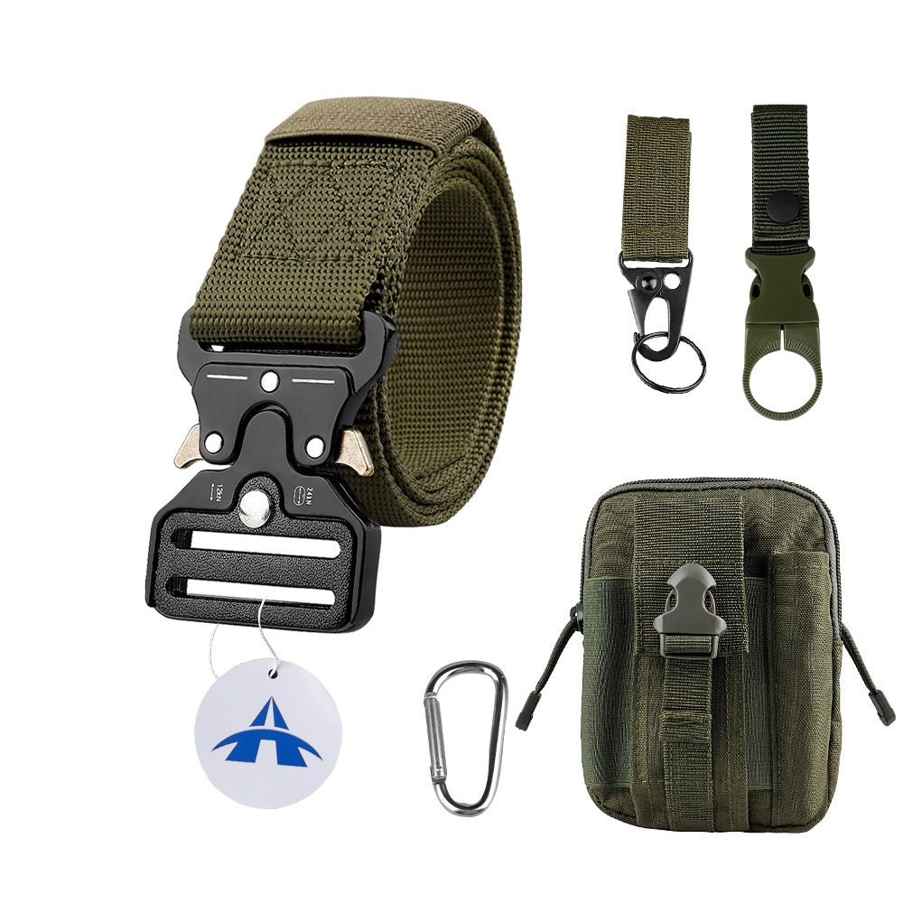 Tactical Backpack Belt Buckle Quick Release Buckle Keyring Double Key Chain BK