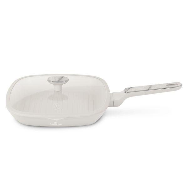Berlinger Haus 28cm Titan Pro Non-Stick Grill Pan with Lid - Sahara Marble