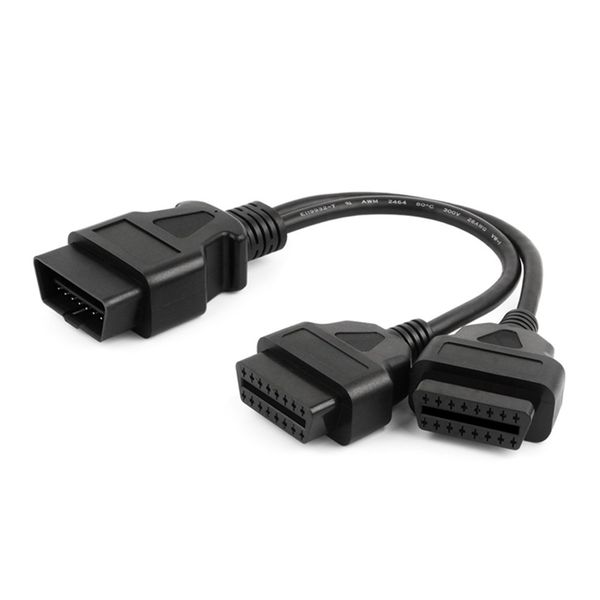 ATT 30cm OBD2 Premium Extension Splitter Cable - Male to Dual Female Y