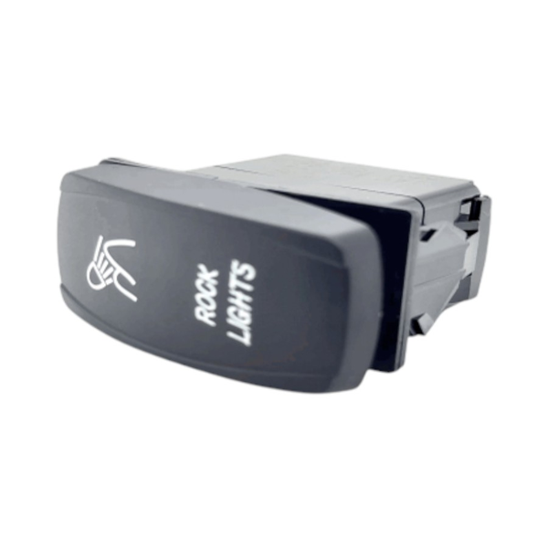 Cyberdyne 2-Way Rock Lights Rocker Switch with Dual LED Backlight (12/24V)