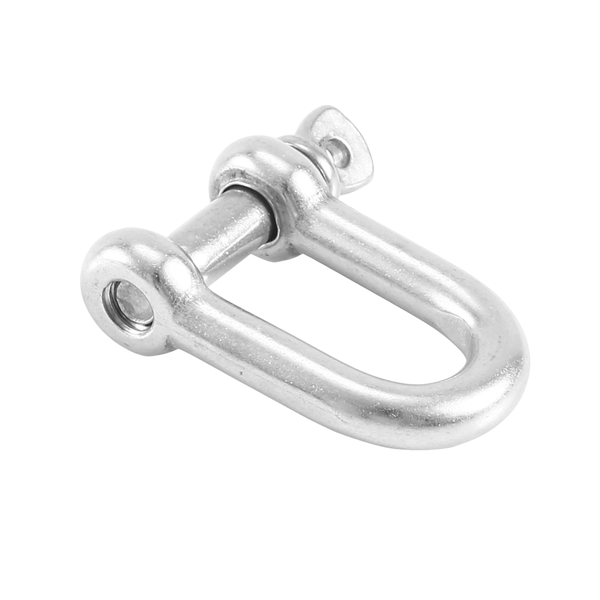 M6x38Mm Straight D-Shackle Short Stainless Steel Aisi Compatible with None