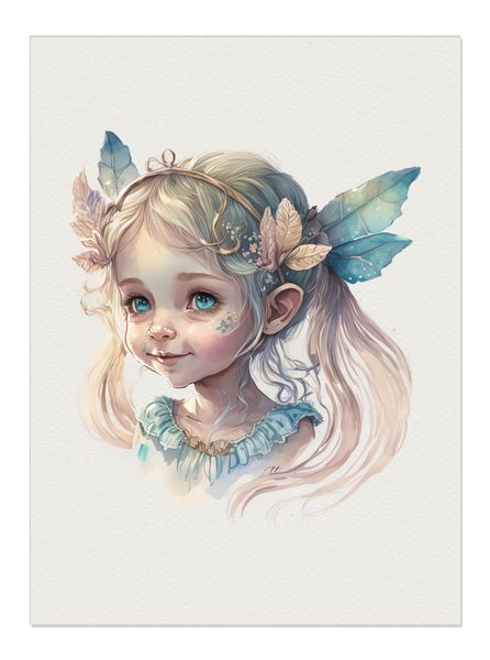 Wall Art Watercolor Fairy ("Annabelle")