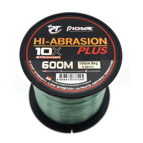 Pioneer High Abrasion 600m Dark Green Fishing Line 0.25mm - 10lb