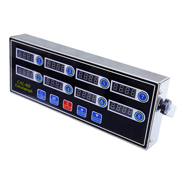 Commercial 8 Channels Digital Kitchen Timer Stainless Steel EU Plug