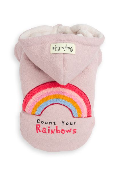 Count Your Rainbows Hoodie Pink