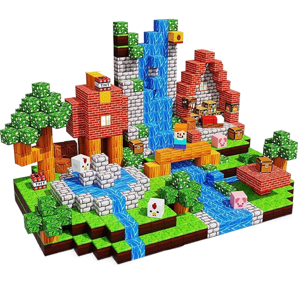 100Pcs Magnetic Animal Home Building Cubes: Christmas Gifts