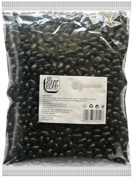 Liquorice Flavoured Jelly Beans - 1kg