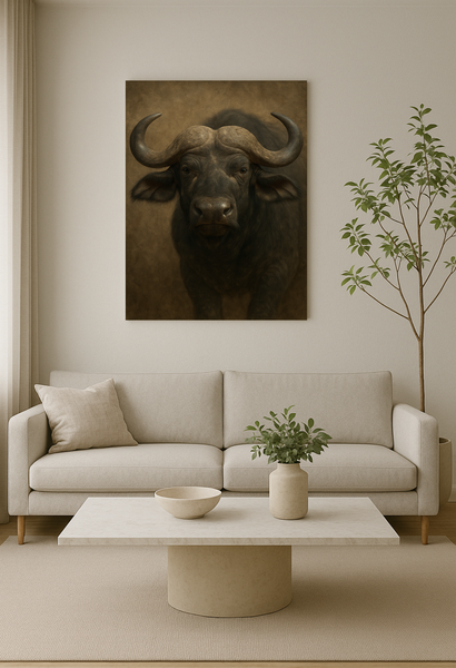 Majestic African Buffalo Canvas - Wall Art