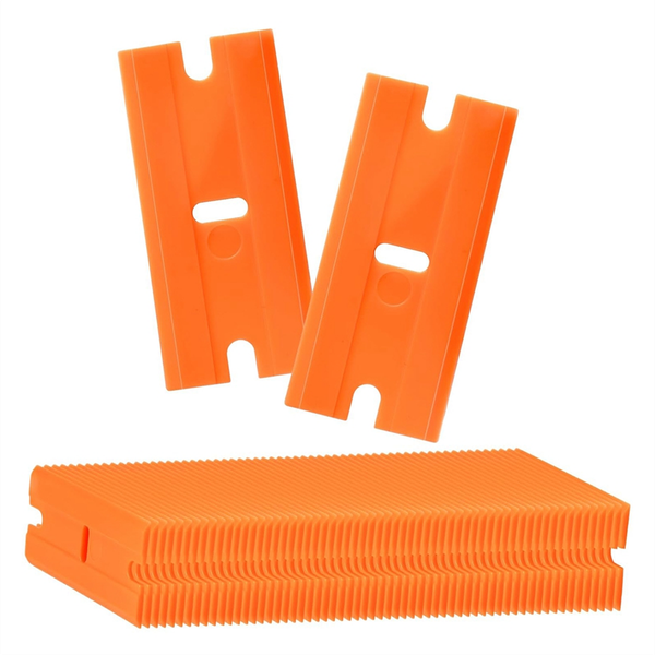500 Pcs Plastic Razors Blades, Double Edged Scraper Blades
