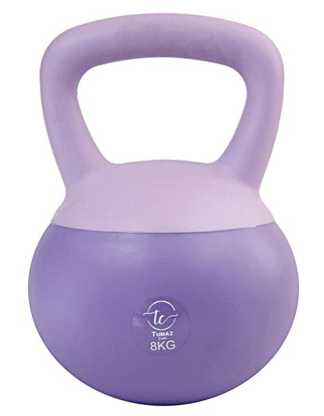 Tumaz Care 8KG Soft Sand Kettlebell Non-Slip Handle - Purple