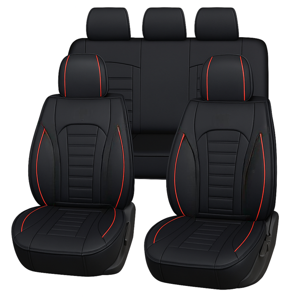 Universal PU Leather Seat Covers - 5 Piece Set