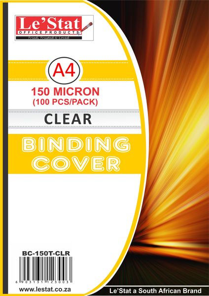 Le'Stat A4 Clear Plastic Binding Cover 150 Micron