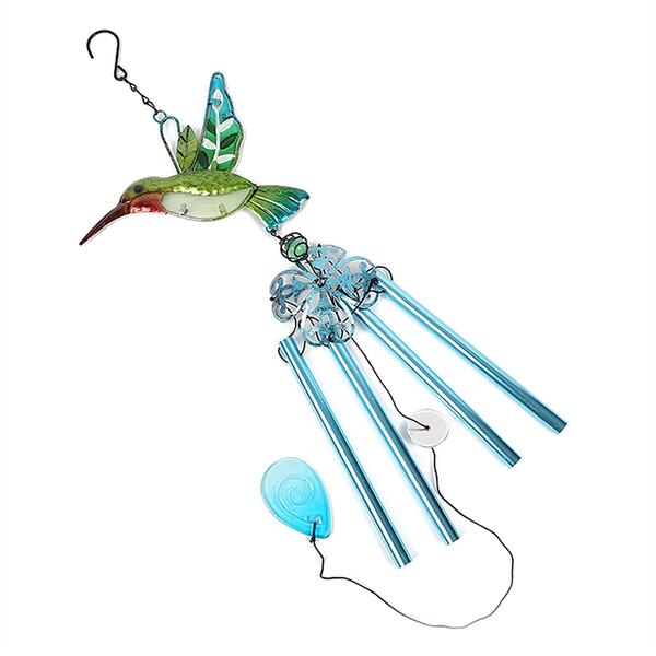 Wind Chime Glass Gardening Green Hummingbird Wind Chimes Pendant