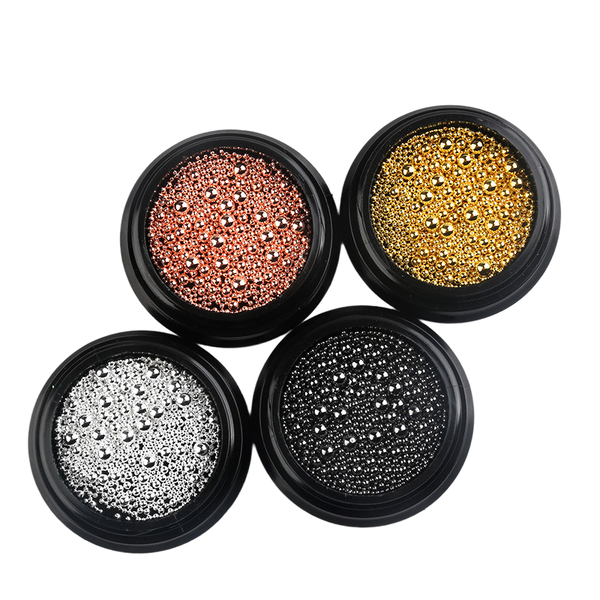 Nail Art Decor Metal Pellets Mixed Sizes