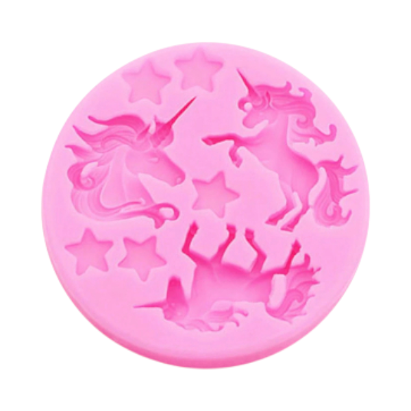 Unicorn &amp; Stars Silicone Mold - Pink