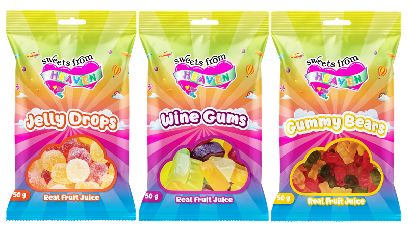 12Pk | Sweets from Heaven | Jelly, Gums, Bears | Sweets &amp; Chocolates | 50g