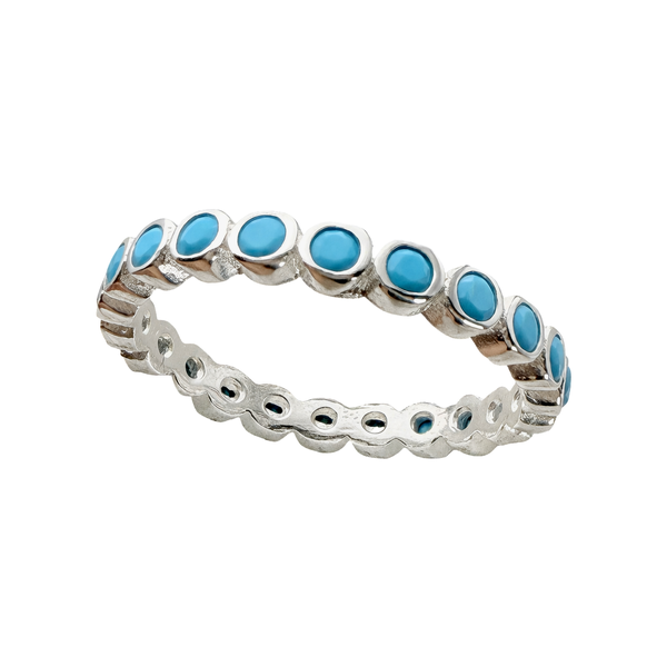 Azure Orbit Band Ring Sterling Silver 925