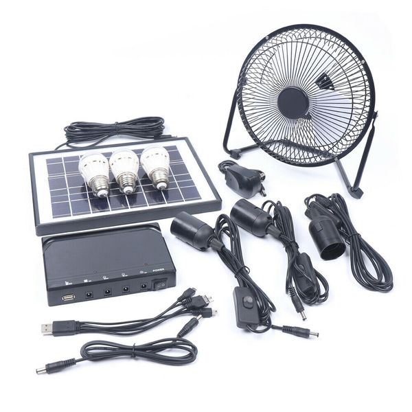 5W Solar Lighting Kits And Solar Energy System with 12V Solar Fan