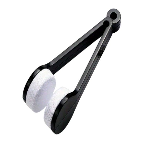 Multifunctional Glasses Cleaning Tool Brush With Dual Ends - Black