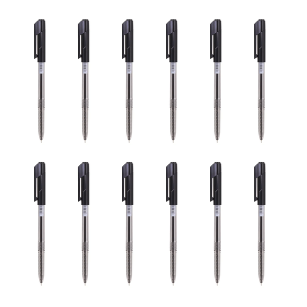 Premium Arrow Ball Point Pen Black - 12 Pack