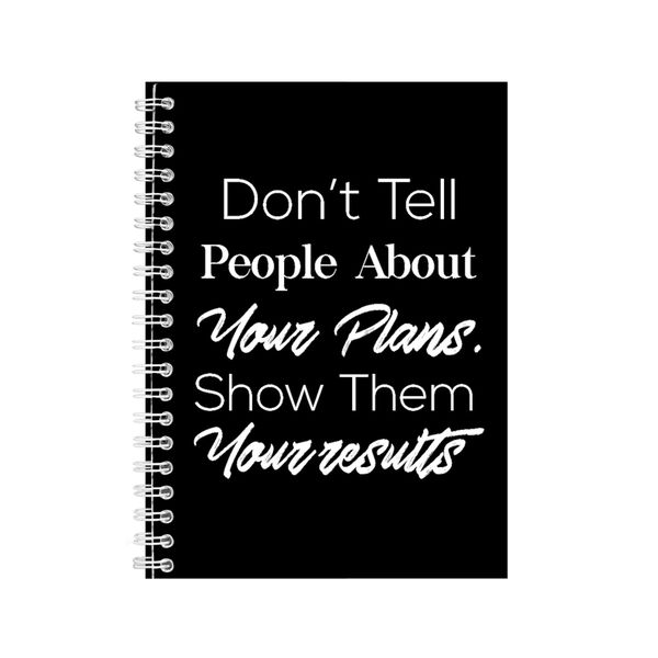 Results A5 Notebook Spiral and Lined Motivational Saying Graphic Notepad169