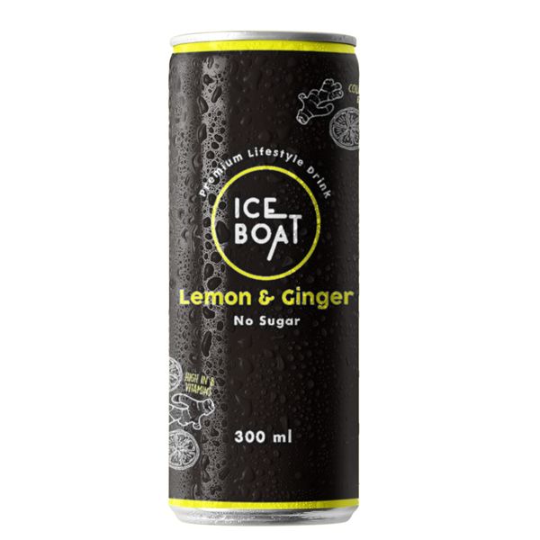 IceBoat Premium Lifestyle Drink Lemon &amp; Ginger 6 Pack