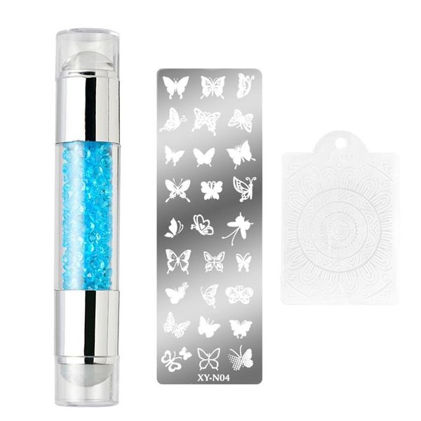 Dual Ended Stamper, Scraper and Stamping Plate Set