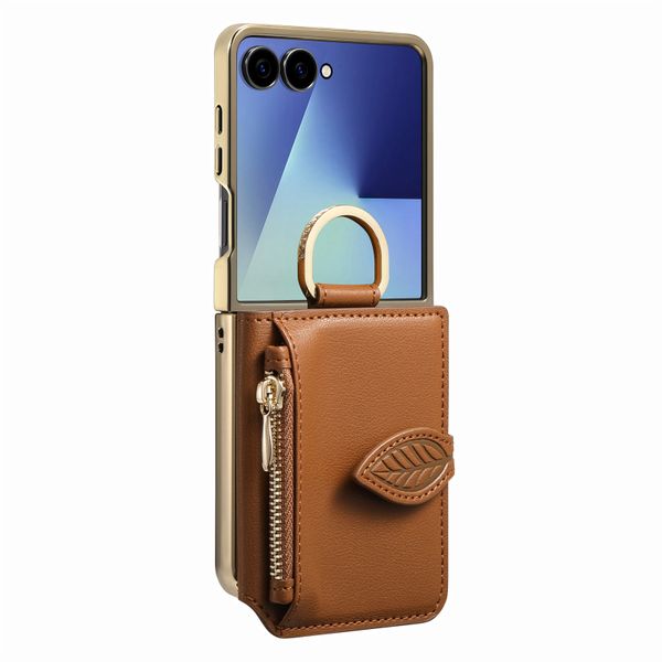 Bracket Zipper Folding Screen Phone Case Compatible with Samsung Z Flip 5