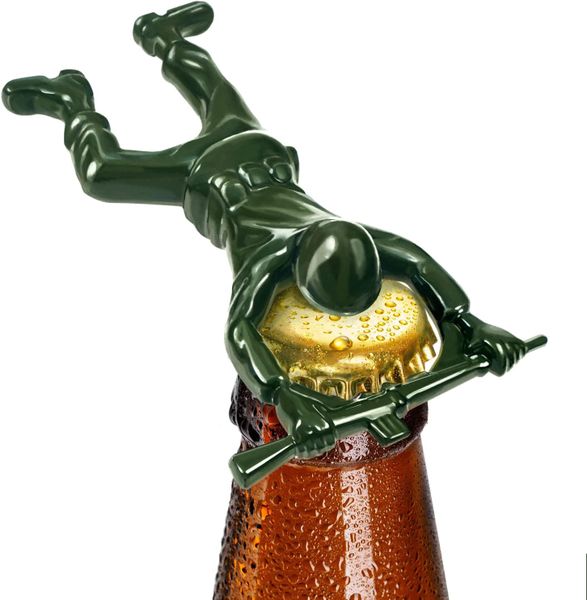 Green Army Man Bottle Opener - Metal Mini Soldier Design