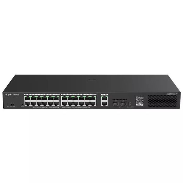 Reyee 26 Port Gigabit with 24 PoE 370W 2SFP Smart Managed Switch