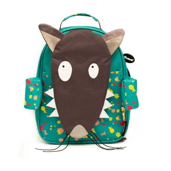 Les Deglingos Small - - PVC Kid's Backpack - Wolf 32cm