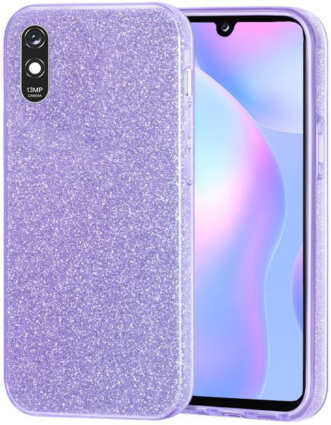 Tekron Glitter Sparkle Bling Case for Xiaomi Redmi 9A - Purple