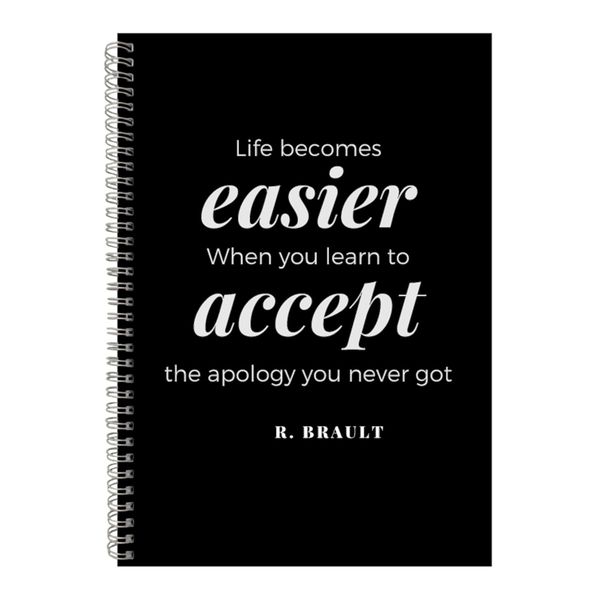 Accept A4 Notebook Spiral Lined Motivational Saying Graphic Notepad Gift241
