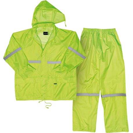 Javlin Polyester PVC Rain Suit Hi Vis Yellow Daily Sale Shop