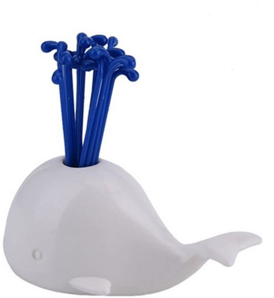 Set Of 16 Spouting Whale Party Picks
