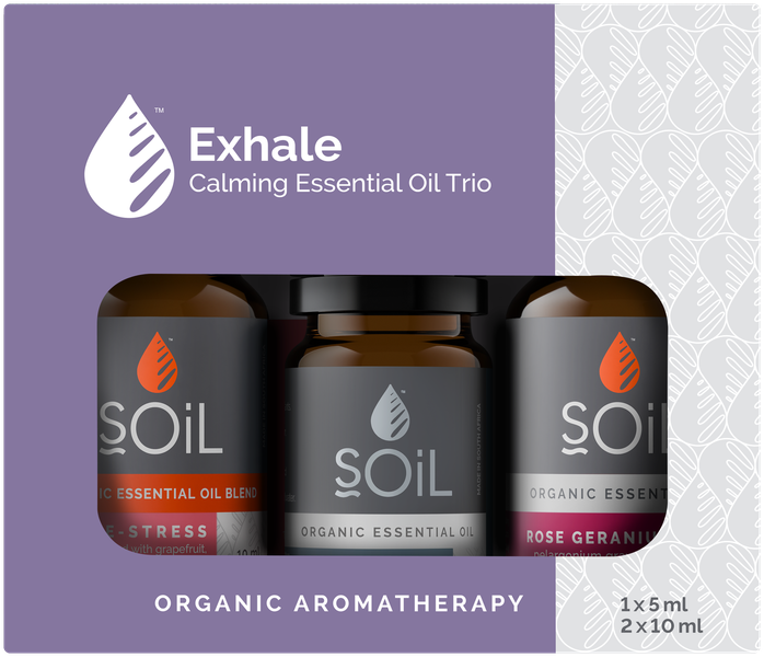 SOiL Organic Exhale Essential Oil Trio Box