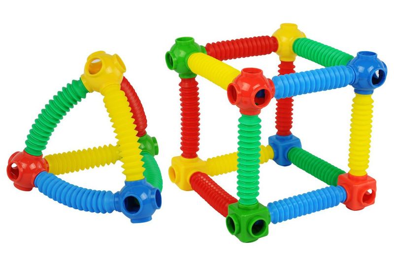 Stretch Tubes &amp;Construction Connectors 30Pc in Polybag-Sensory Toy,Building