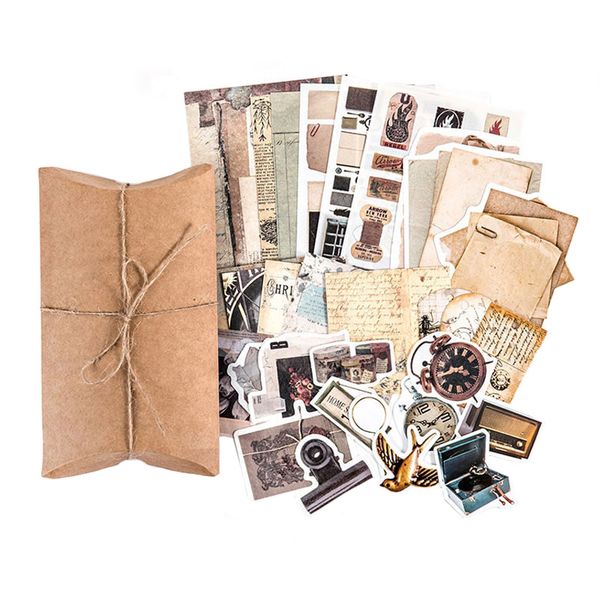 Scrapbooking Vintage Paper Supplies Pack - 30 Pieces
