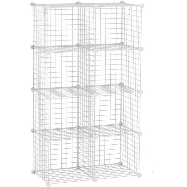 Creative Living DIY Storage Cabinet-Wire Grid Modular Metal Organizer