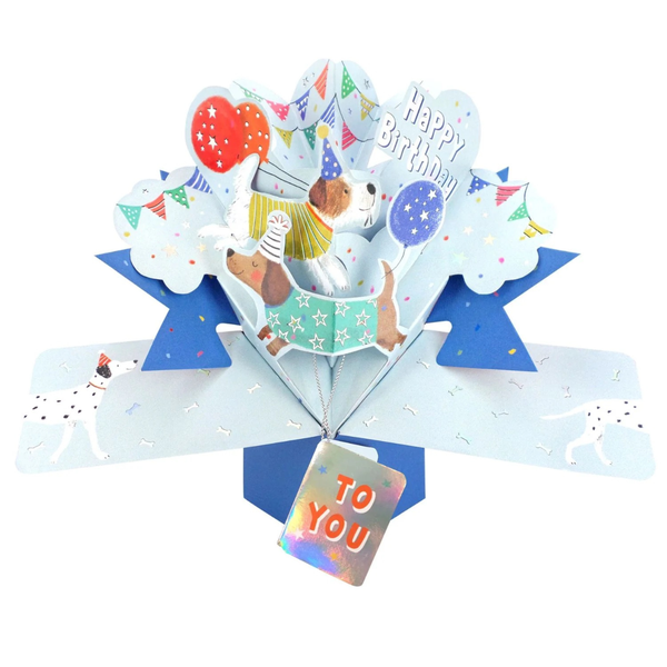 3D Pop-up Card - Birthday - Dogs